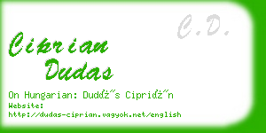 ciprian dudas business card